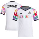 MLS LAギャラクシー プレマッチトップ Adidas（アディダス） メンズ ホワイト (ADI F23 Men's Pride Pre-Match Top)