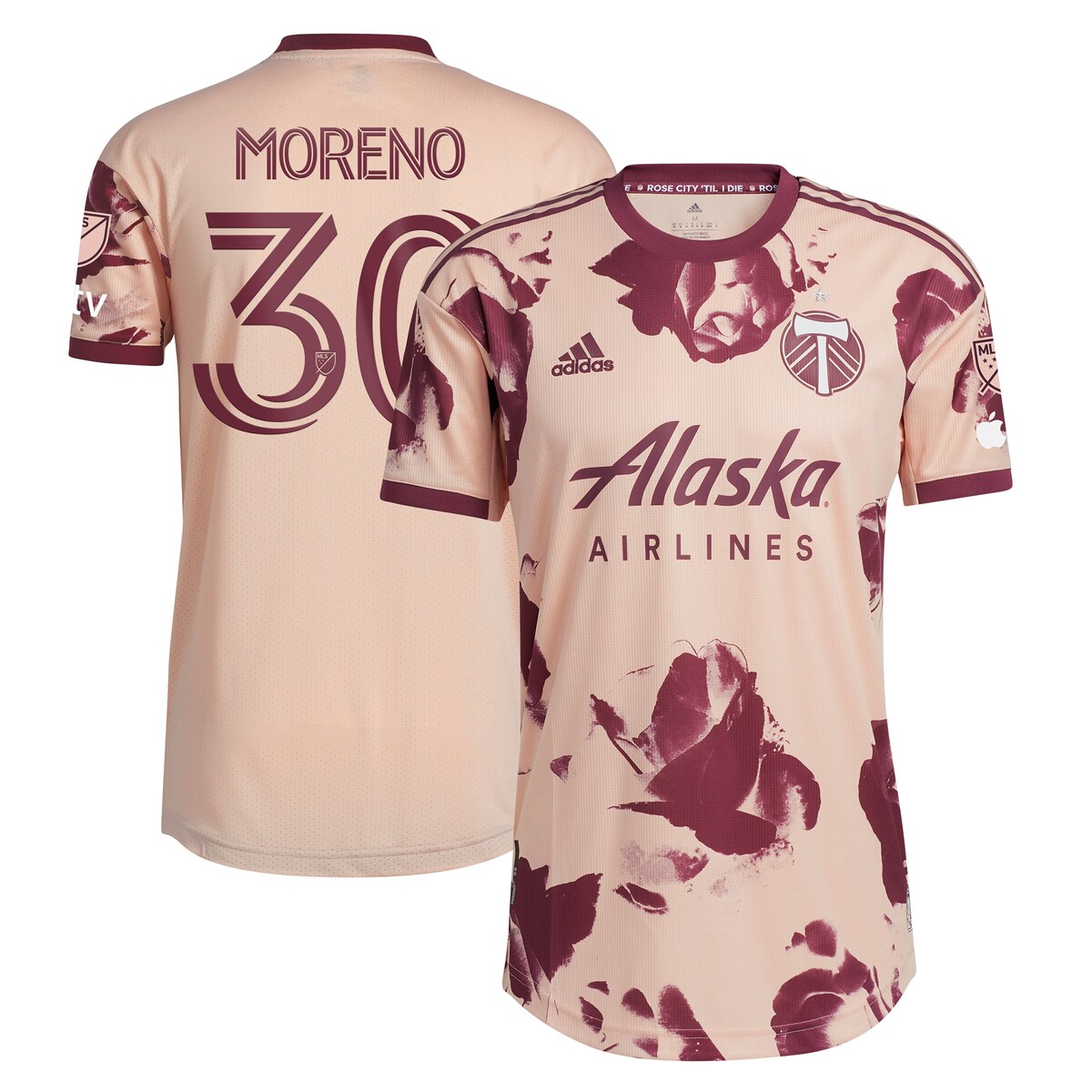 MLS ティンバーズ モレノ オーセンティック ユニフォーム Adidas（アディダス） メンズ ピンク (15528 JERMENACS) 1