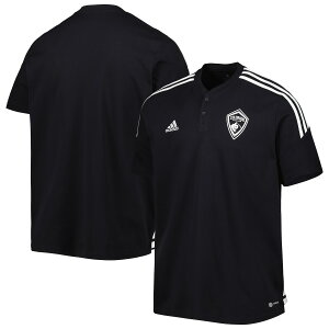MLS コロラド・ラピッズ ポロシャツ Adidas（アディダス） メンズ ブラック (RBK SS22 Men's Henley Polo)
