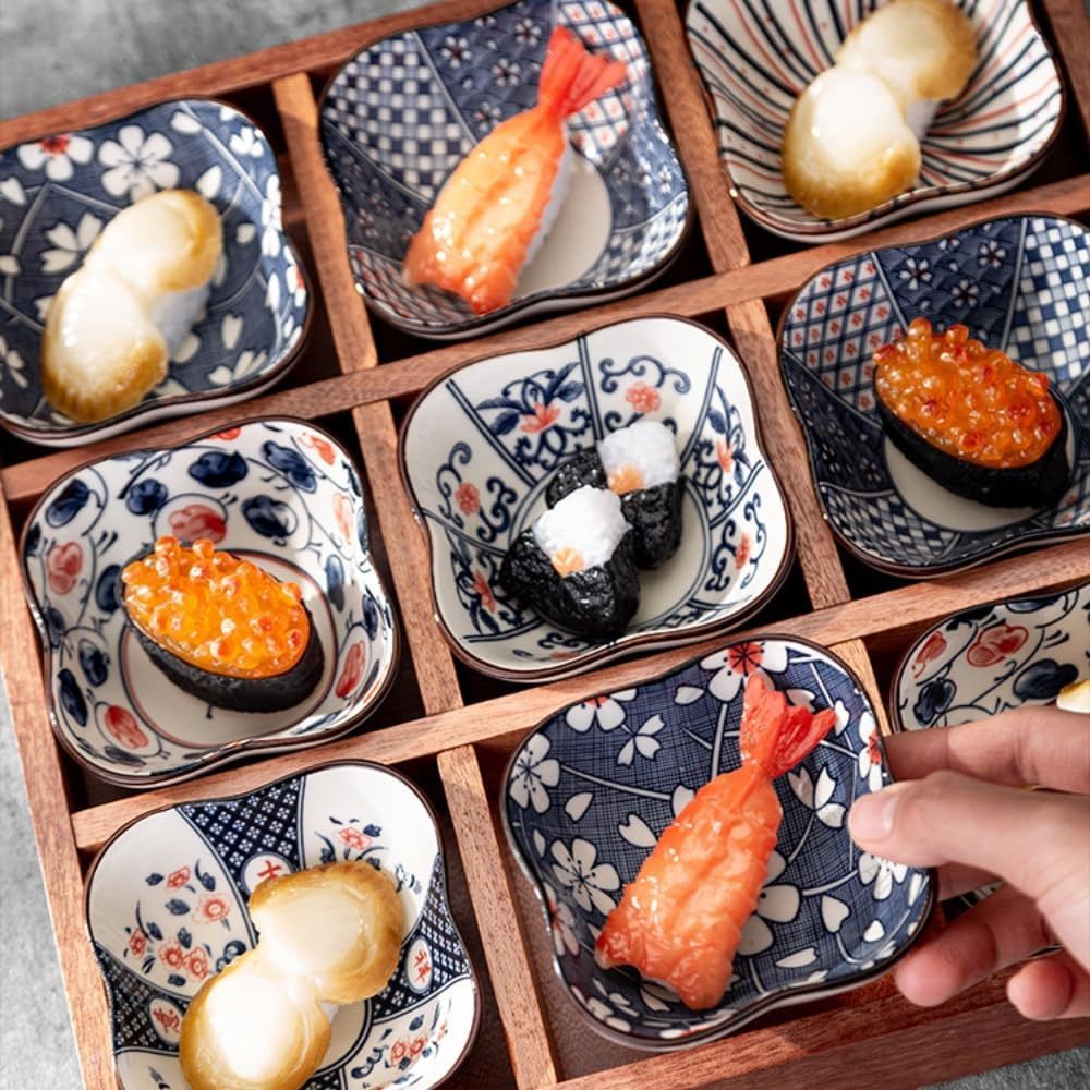 指定された配送時間は承っておりません。【美研商事】洗練された和食の美学を卓上に 豆皿で奏 キッチン用品 食器 調理器具 人気 A(9.4cmのセラミックボウル付き) B(8.5cmのセラミックボウル付き) 3つ仕切り 4つ仕切り 6つ仕切り 9つ仕切り