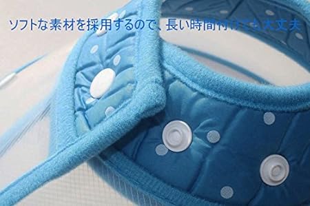 エリザベスカラー 水玉 ボタン式 犬猫用 猫 ソフト 軽量 皮膚病 傷口保護 ペット介...