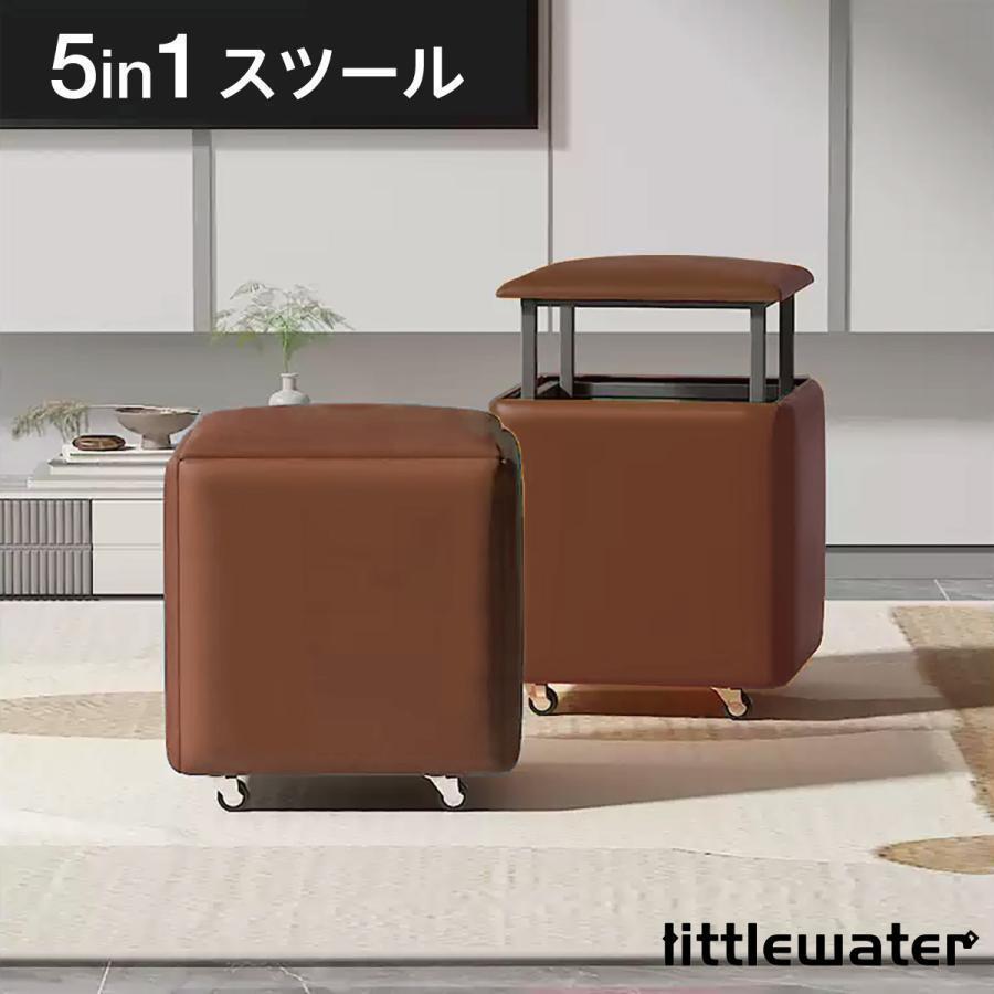 イス 椅子 5脚 コンパクト インテリア 省スペース キャスター付き おしゃれ 5in1-stool 新生活 収納イス