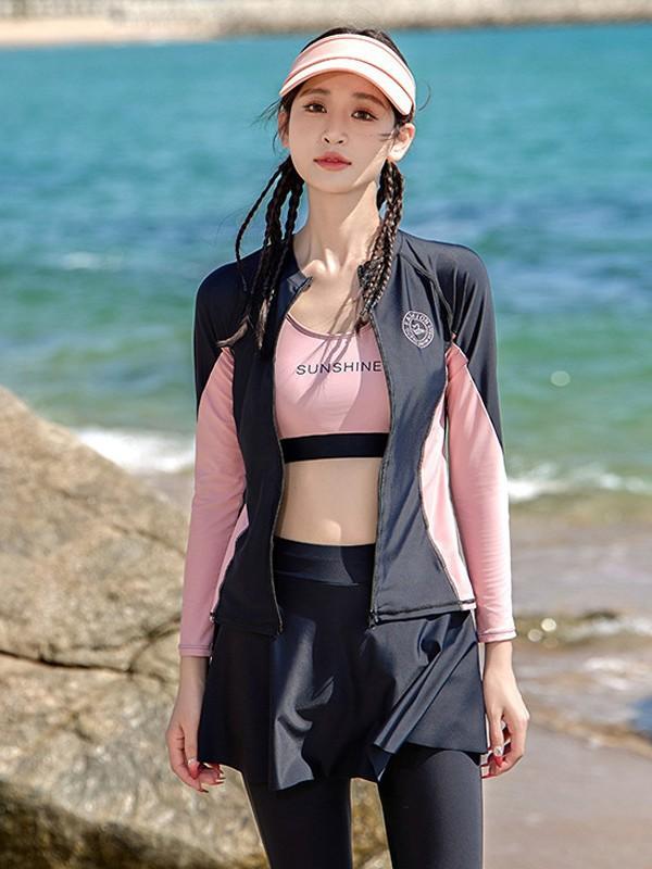 ・適用性別: 女・適用年齢: 成年・柄スタイル: 無地, ハイウエスト, カートゥーン, 花柄, グラデーション, 欧米・スチールサポート有無: 胸パッド付き, ワイヤレス・生地: ポリエステル・生地成分: ポリエステル繊維 94%・重量: 260g・裏地: ポリエステル・裏地成分: ポリエステル繊維 94%・適用シーン: ランニング, 水泳・カラー: ピンク(4点セット), 杏色(4点セット)・サイズ: S, M, L, XL・スタイル: 三角パンツ水着 レディース 4点セット セパレー スポーツ アウトドア 特集 A:2522ピンク(4点セット) B:2522杏色(4点セット) S M L XL