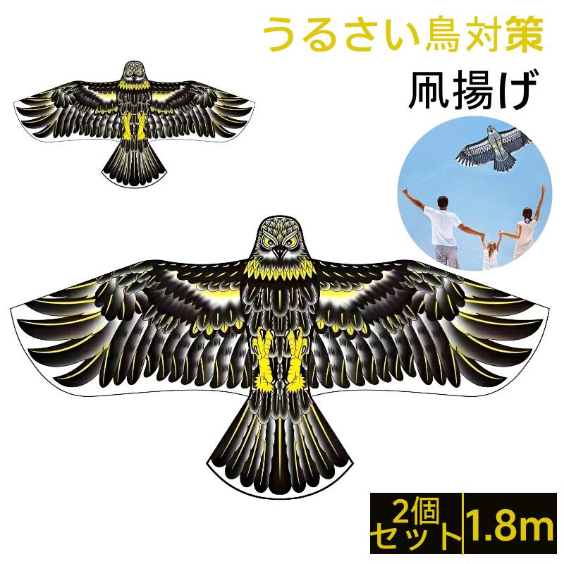 2個リアル鳥追いカイト鷹 バードカイト なし 付き