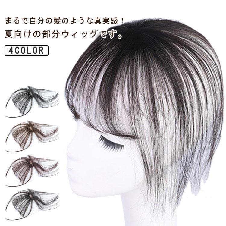 前髪ウィッグ 自然 3D構造 つむじ付 レディースジュエリー アクセサリー ヘアアクセサリー その他 早い者勝ち ブラック ブラウンブラック ライトブラウン ダークブラウン