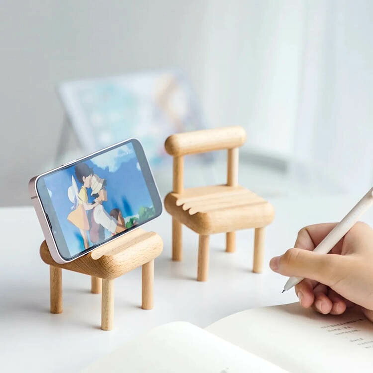 スマホスタンド 卓上 タブレットスタンド 椅子 2点セット iPhone 角度調整 持ち運べ 収納便利 滑り止め 小型 ホルダー 軽量 結婚式 プレゼント オ 可愛い ギフト