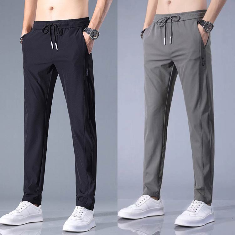 春夏 無地 ゴルフパンツ ロングパンツ 通気 2枚入り ストレッチパンツ 涼しい スポ...