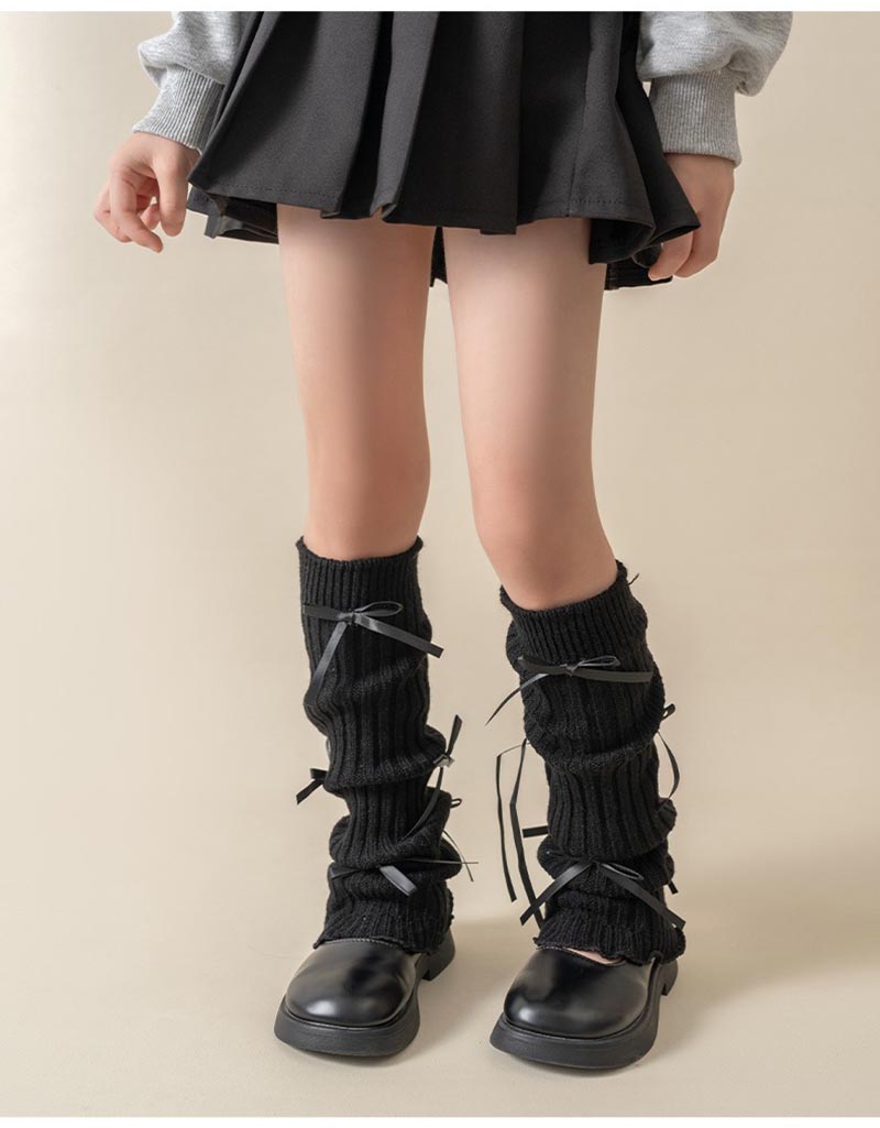 FANCアカデミー 楽天市場店のレッグウォーマー ルーズソックス風 子供用 キッズ 女の子 ロング丈 無地 ハイソックス風 靴下 カラバリ豊富 防寒対策 指なし 可愛い おしゃれ 女児 ダンス カジュアル シンプル｜アングル3