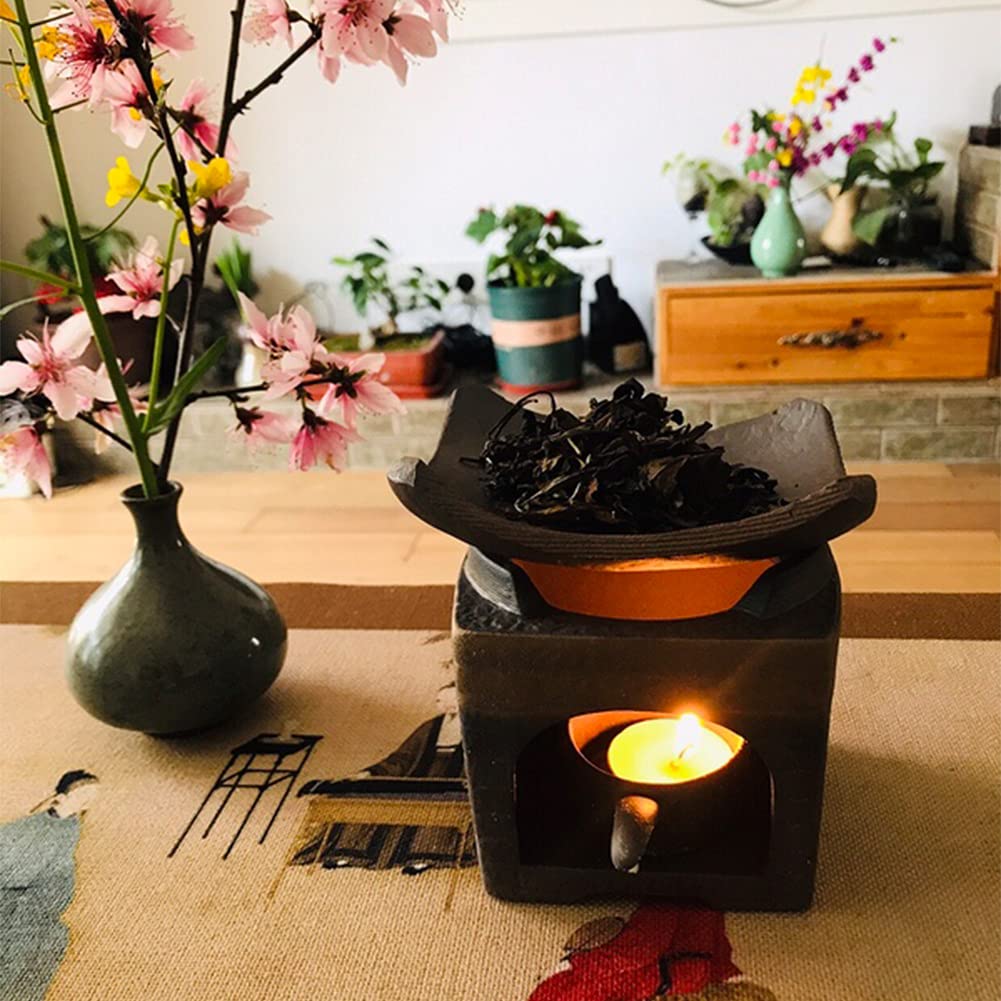 茶 香炉 アロマ炉 茶香炉 陶器 焼き物 セラミック アロマ お皿 キャンドルトレイ 茶こうろ 茶葉用 煎茶 日本茶 アップルティ ハーブティ コーヒー豆 プレゼント 安定 便利 レトロ