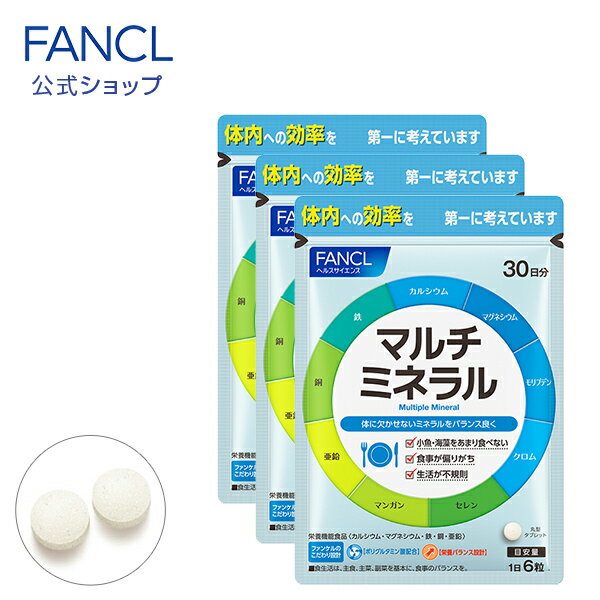 マルチミネラル＜栄養機能食品＞ 90日分 【ファンケル 公式】 [ FANCL サプリ サプリメント ミネラル 健康 お徳用 鉄 カルシウム 亜鉛 マグネシウム 男性 女性 カルシュウム 鉄分 栄養補助 美容 ミネラルサプリ ミネラル不足 栄養 ヘルスケア 健康食品 美容サプリ 補給 ]