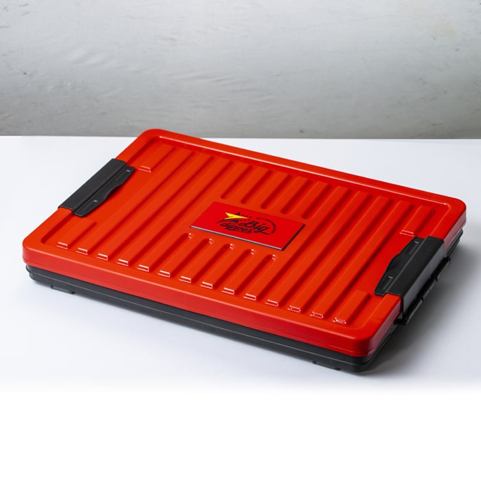 ＼スーパーSALE P5倍+クーポンあり／折りたたみ三角表示灯付きストレージボックス 折りたたみコンテナ 三角表示灯 三角表示板 収納用品 かっこいい 便利 フタ付き スーパーセール