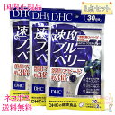 ≪お得な3点セット≫【国内正規品 全国送料無料 ネコポス発送】DHC 速攻ブルーベリー 90日分 (30日分×3袋セット） 賞味期限2026年10月以降 健康食品