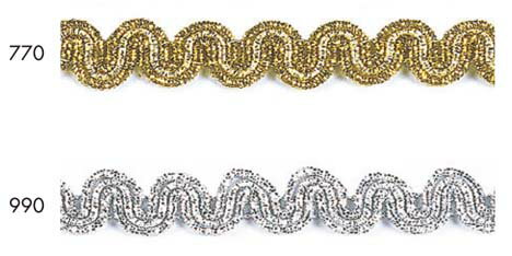 メタリックブレード(幅 :約12mm）《価格は1mのお値段です・巻単位購入50%オフ・1巻＝30m》※商品の特性上、表記サイズより多少前後する場合がございます。ご了承願います。(No.113-125)