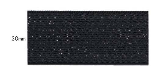ベルトテープに使える厚手ラメのウエスト ラメストレッチ テープです。(幅 :約30mm　約1.5mm厚)《価格は1mのお値段です・巻単位購入50%オフ・1巻＝20m》 (No.113-307-30)
