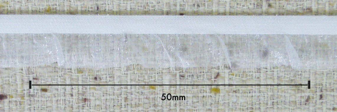 ストレッチフリルオーガンジー(幅 :約15mm）《価格は1mのお値段です・巻単位購入50...