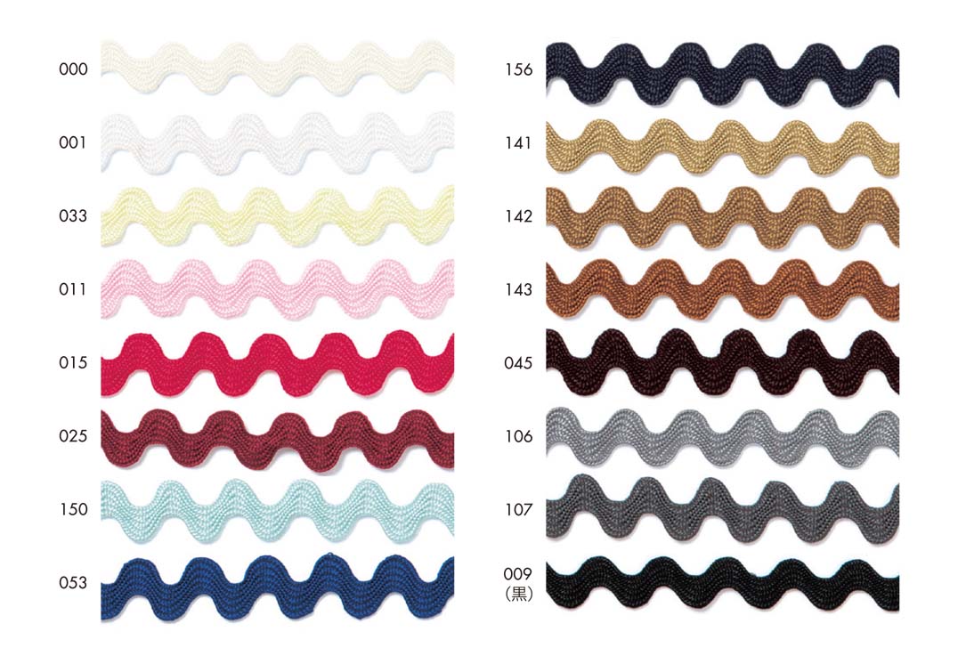ポリエステル山道　17打(テープ幅:約4mm/天地幅:約7mm）《価格は1mのお値段です・巻単位購入50%オフ・1巻＝30m》(No.116-8217)