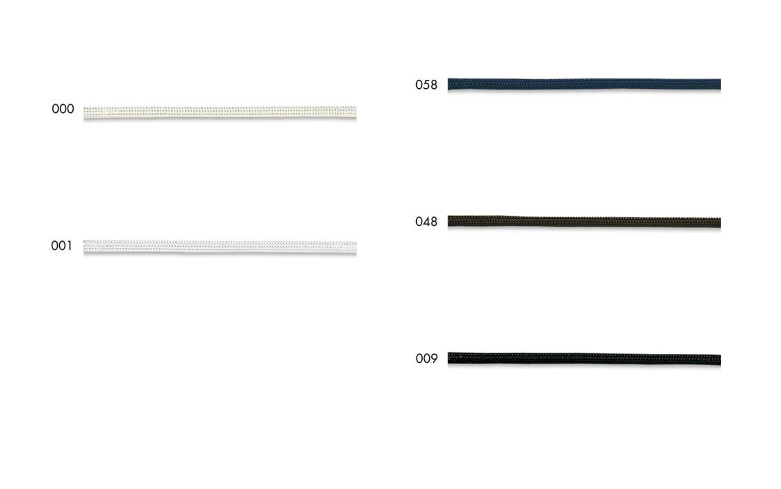 レーヨン芯入りコード 丸ひも (幅 :約3mm）《価格は1mのお値段です・巻単位購入50%オフ・1巻＝30m》(No.122-333)