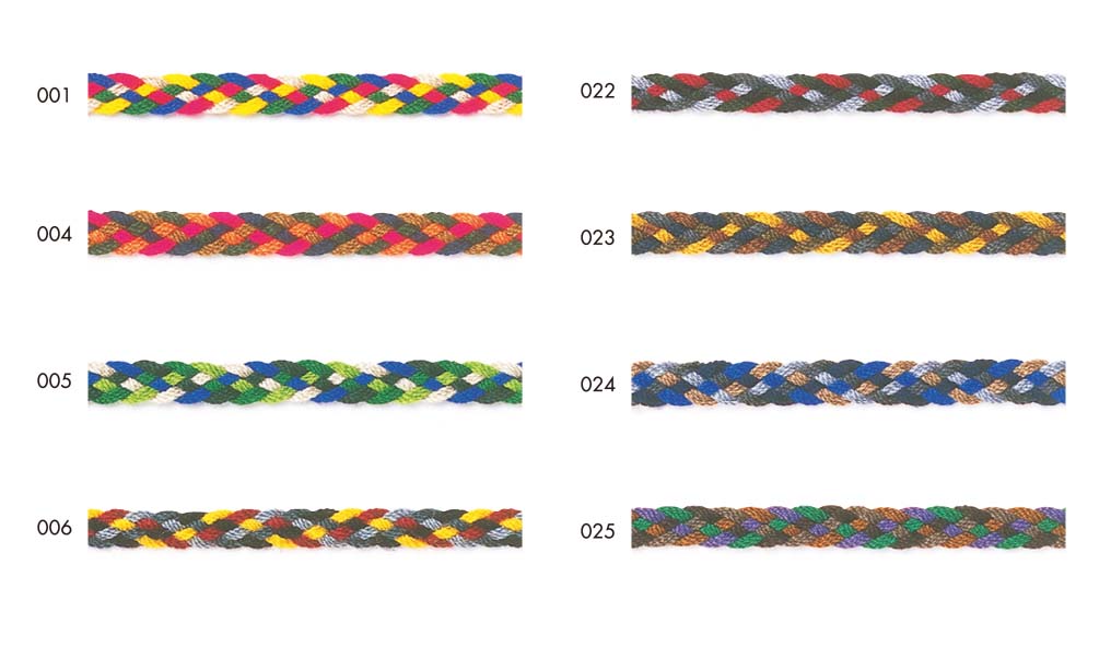 レインボー　ミックスコード 平ひも (幅 :約7mm/約1mm厚）《価格は1mのお値段です・巻単位購入50%オフ・1巻＝30m》※商品の特性上、表記サイズより多少前後する場合がございます。ご了承願います。(No.122-606)