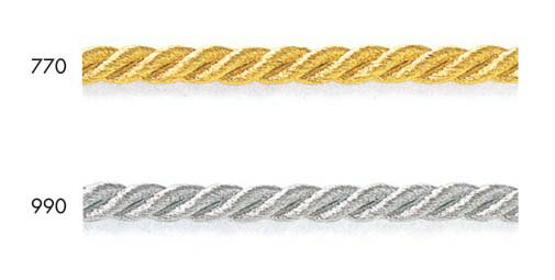 メタリックツイストコード 撚りひも 6mm《価格は1mのお値段です・巻単位購入50%オフ・1巻＝20m》※商品..