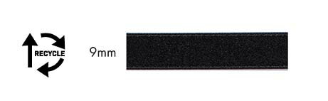 リサイクルポリエステル 両面サテンリボン 9mm《価格は1mのお値段です・巻単位購入50%オフ・1巻＝30m》（No.131-703-9mm)