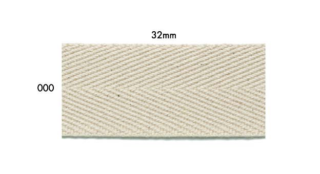 Rakuten - コットン杉綾テープ 32mm (1.5mm厚）《価格は1mのお値段です・巻単位購入50%オフ・1巻＝60m》(No.137-606-32mm)