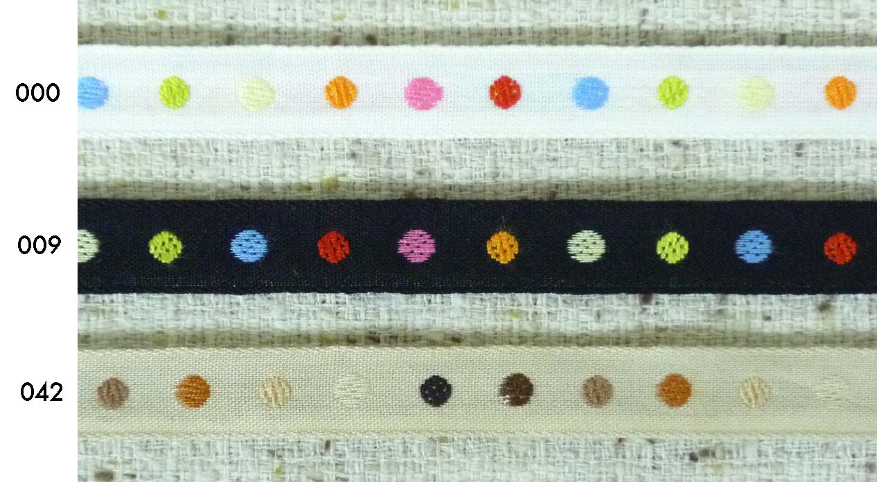 マルチドットリボン チロルテープ タイプA(幅 :約12mm）《価格は1mのお値段です・巻単位購入50%オフ・1巻＝15m》(No.144-44)