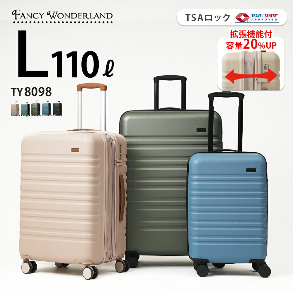1日6時〜30%OFFクーポン★【60%OFF】スーツケース Lサイズ 軽量 キャリーバッグ キャリーケース lサイズ 158cm 旅行バッグ 人気 安い suitcase 大型 キャリーバック TSAロック ブランド かわいい おしゃれ レディース メンズ ty8098のサムネイル