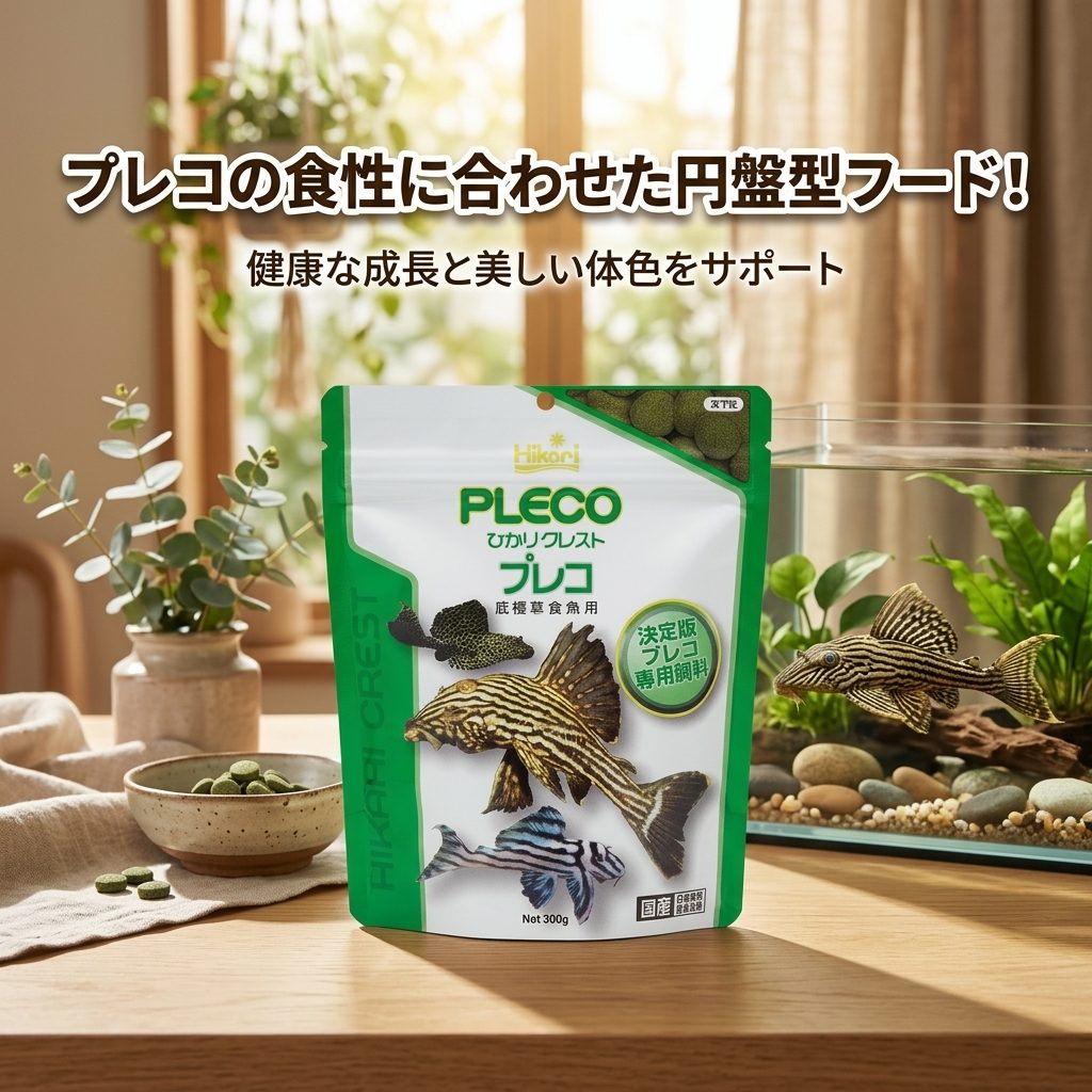 F and D martのキョーリン ひかりクレスト プレコ 300g 底棲草食魚 プレコ専用フード ドライ 沈下性 円盤型タブレット 日本製 観賞魚 エサ フィッシュフード アクアリウム用品 プレコのエサ 餌｜アングル2