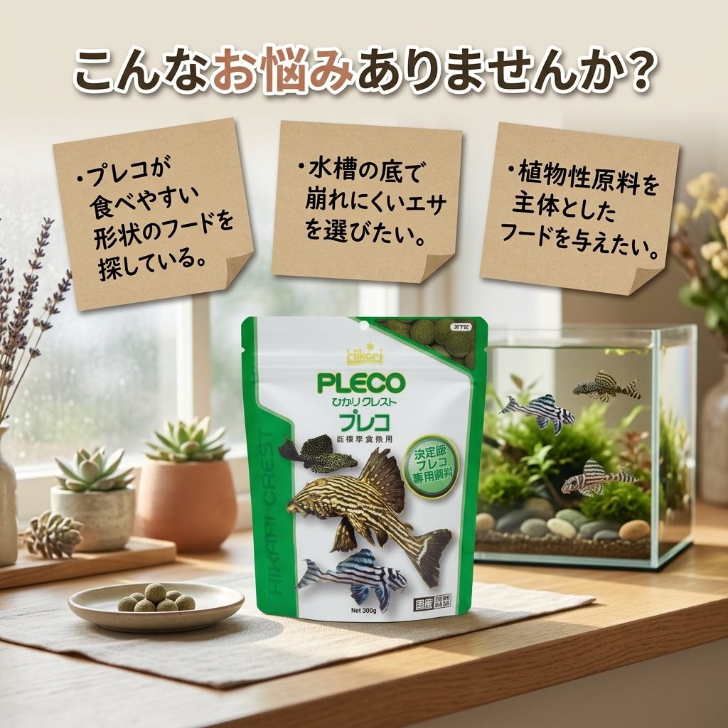 F and D martのキョーリン ひかりクレスト プレコ 300g 底棲草食魚 プレコ専用フード ドライ 沈下性 円盤型タブレット 日本製 観賞魚 エサ フィッシュフード アクアリウム用品 プレコのエサ 餌｜アングル3