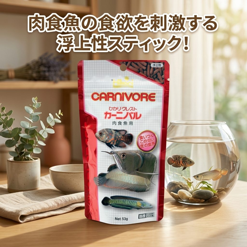 キョーリン ひかりクレスト カーニバル 53g 肉食魚 フード 浮上性 スティック 観賞...