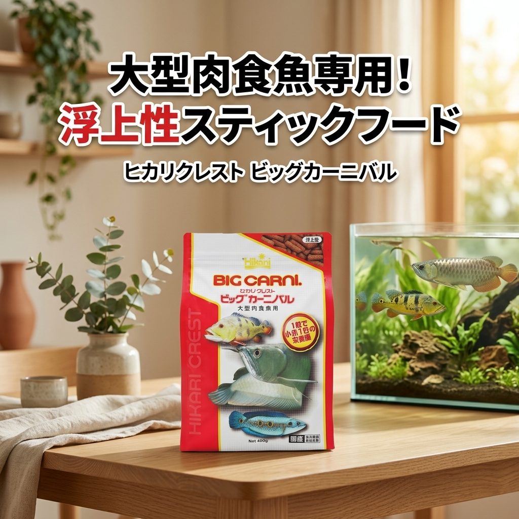 ひかりクレスト ビッグカーニバル 400g x10個 大型肉食魚用フード アロワナ ガーパ...