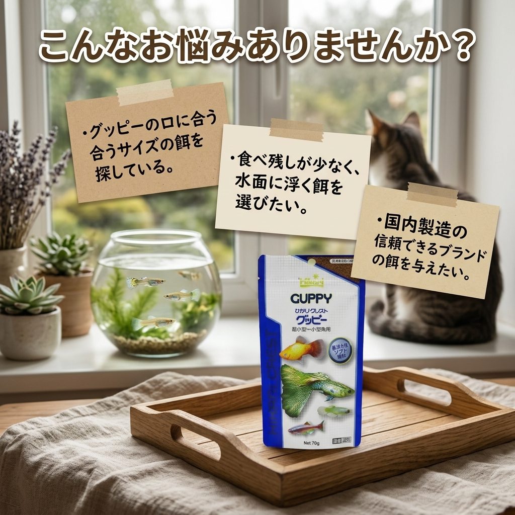 キョーリン ひかりクレスト グッピー 70g x1個 グッピー 超小型魚 小型魚 観賞魚 ...