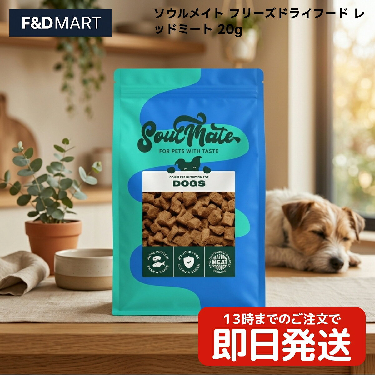 ソウルメイト フリーズドライ ドッグフード レッドミート チキン シーフード 選べる3種 20g/400g 犬 餌