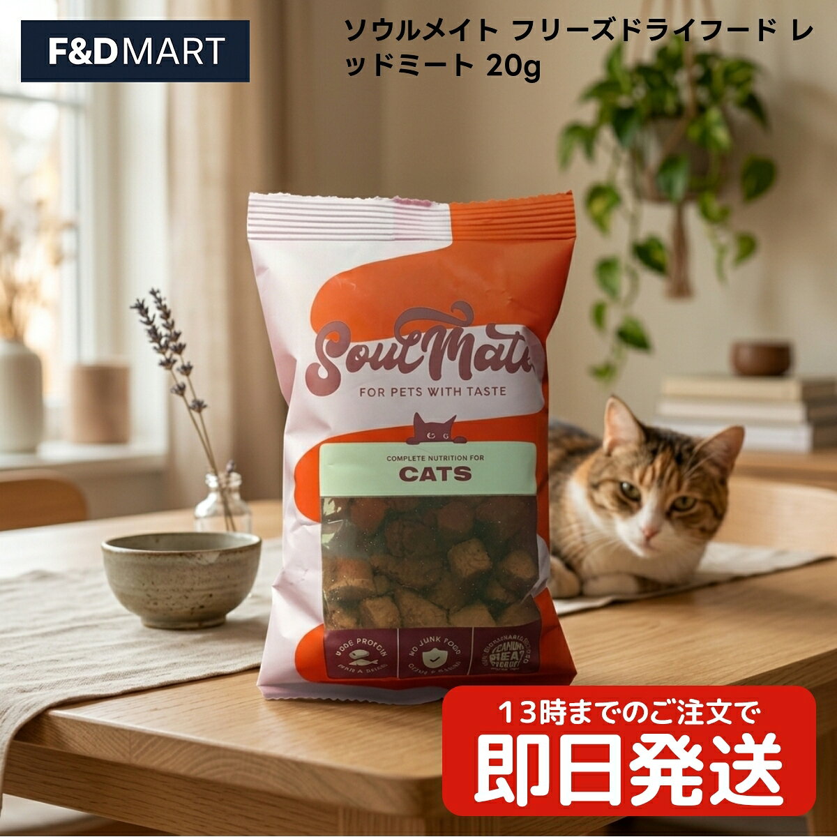 ソウルメイト フリーズドライ キャットフード レッドミート チキン シーフード 選べる3種 20g/400g 猫 餌