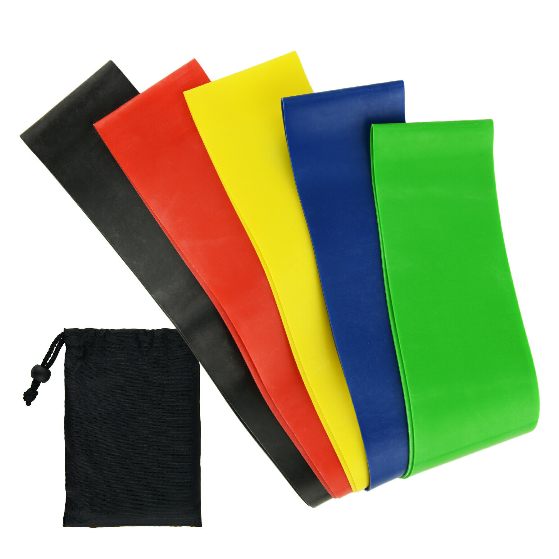 エクササイズ バンド チューブ 強度別 5本セット トレーニング ストレッチ ヨガ フィットネス ピラティス ジム 体幹 運動 筋トレ インナーマッスル スクワ...