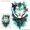 タトゥーシール タトゥー シール 3D 虎 トラ 防水 ボディシール ボディー ペイント ハロウィン ハローウィン TATOO 入れ墨 刺青 転写 防水 かわい...