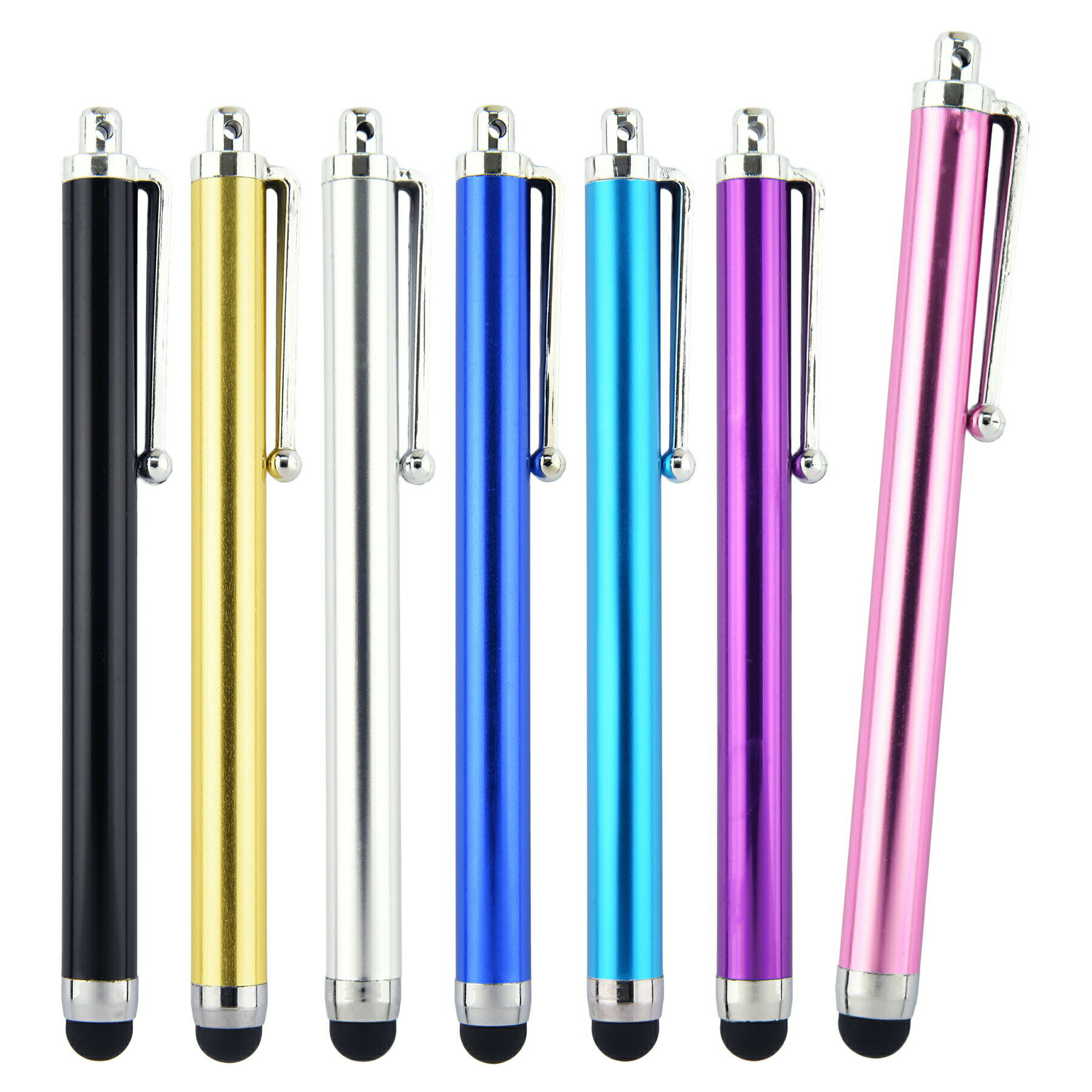 Rakuten - タッチペン スタイラスペン 3本セット ランダム 全7色 シリコン シンプル スマートフォン タブレット iPhone Android iPad 操作 快適 耐久性 細い 使いやすい 便利 イラスト アプリ ゲーム