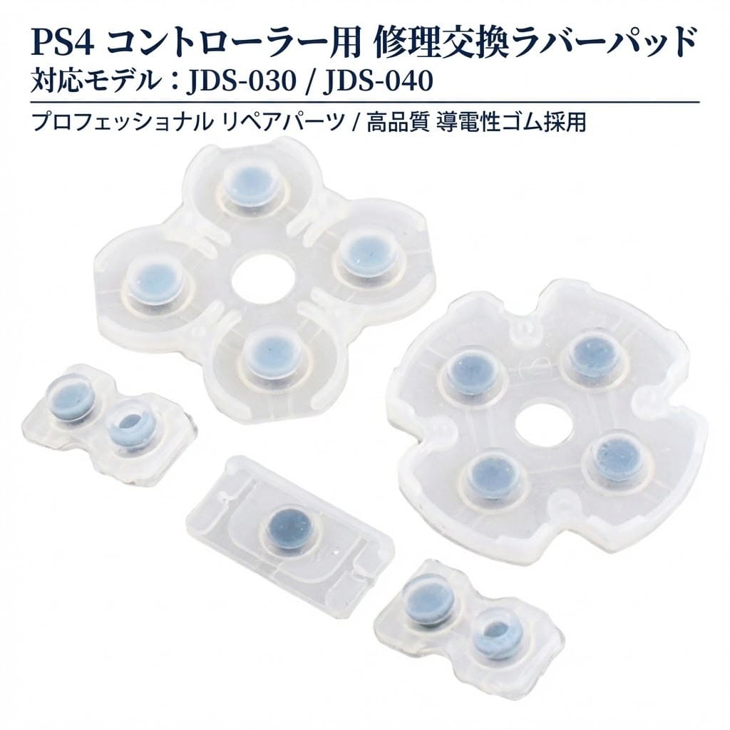 SONY PS4 コントローラー用 ラバーパッド JDS-030 / JDS-040 (基盤) 修理 交換 部品 互換 パーツ リペア ソニー プレイステーション PlayStation 4