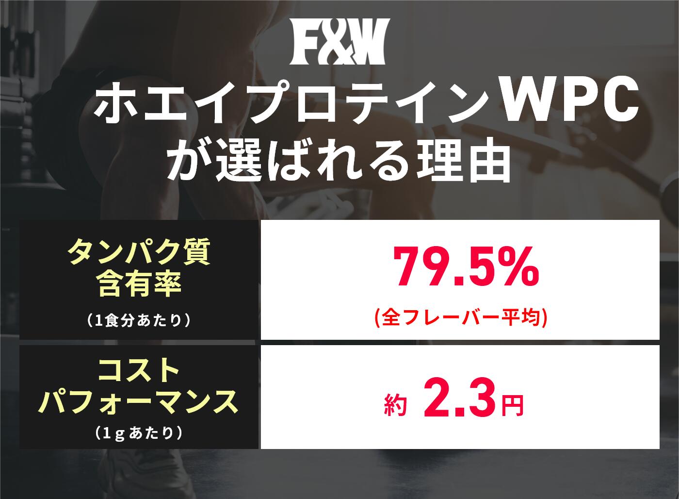 【正規販売店】F&W(エフアンドダブリュー) ホエイプロテイン WPC プレーン 3kg 100食分 たんぱく質含有量74% 国内製造 計量スプーン付