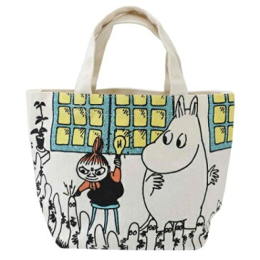 MOOMIN 【ランチトート】 ムーミン マチ付きコットンバッグ 北欧 リトルミイ あかり お散歩 お弁当 水筒 入れ 通勤 通学 バッグ