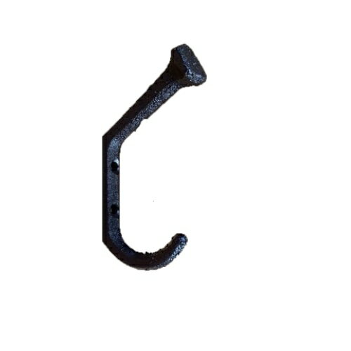 壁掛けフック 鋳鉄製 犬釘風 ダブルフック ウォールフック 玄関 壁 帽子 服 コート フック 送料無料