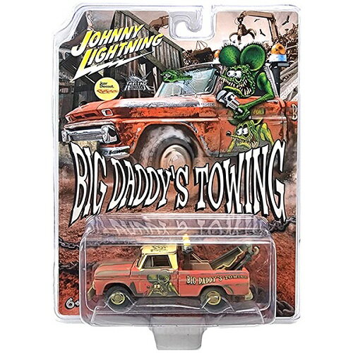 ダイキャストメタル ラットフィンク ミニカー 1:64 1965 Chevy Tow Truck Big Daddy's Towing -Rat Fink- ジョニーライトニング アメリカン グッズ 車 アメ車 送料無料