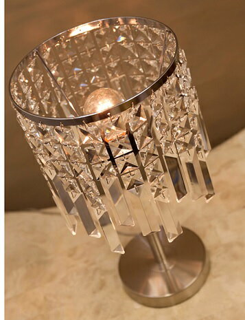 クリスタル テーブルランプ TEDY LED対応 E26/丸型 玄関 寝室 インテリア ランプ アンティーク テーブ..