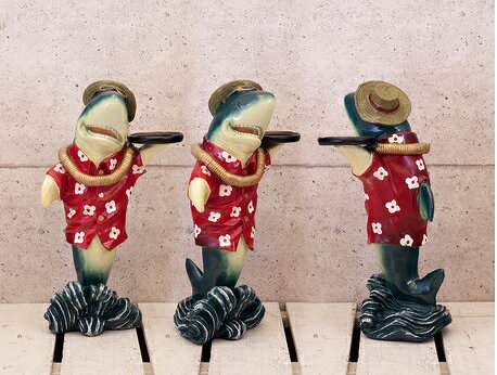 Shark Waiter(S size) A1606 フィギュア シャーク ウエイター インテリア サメ レジ カフェ レストラン バー 送料無料 [2]