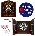 Real Darts Club［ダーツ］ レトロでおしゃれなデザインです。 壁掛けフックがありますので、壁・置き両用可能です。 オブジェとしてはもちろん、実際に使用もできます。 ダーツ6本付属 サイズ　約 W60 x D11 x H70 cm / 7.8 kg 素材：樹脂【本体】