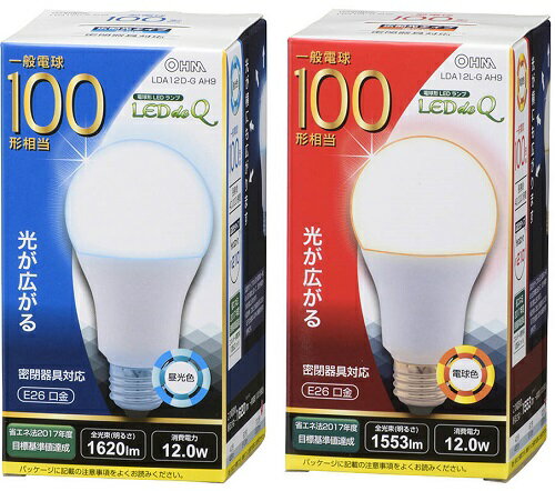 乐天商城 - 光が広がる LED電球 100形相当 1620lm 1553lm 昼光色 電球色 E26 広配光210° 密閉形器具対応 LED 電球 LDA12D-G AH9 LDA12L-G AH9 送料無料