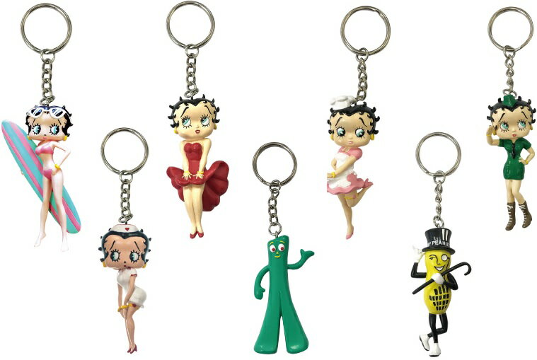 乐天商城 - メール便OK BETTY BOOP PVC KEY HOLDER ベティブープ PVC キーホルダー アメキャラ ベティちゃん アメリカン 雑貨 小物