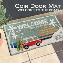 玄関マット レクト コイヤーマット WELCOME TO THE BEACH 【CR-10192】 玄関 テラス インテリア アメリカン グッズ コイヤー マッ...