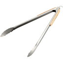 【C】 【在庫有・即納】キャプテンスタッグ(CAPTAIN STAG) BBQ ウッドグリップ トング ストッパー付き 35cm UG-3228 UG3228