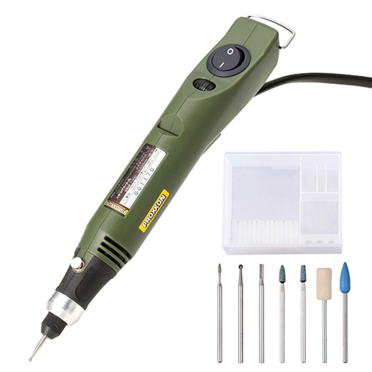 プロクソン ミニルーター セット ペン型 無段電子コントロール付 PROXXON MM30 No.26800 彫刻 研磨 研削